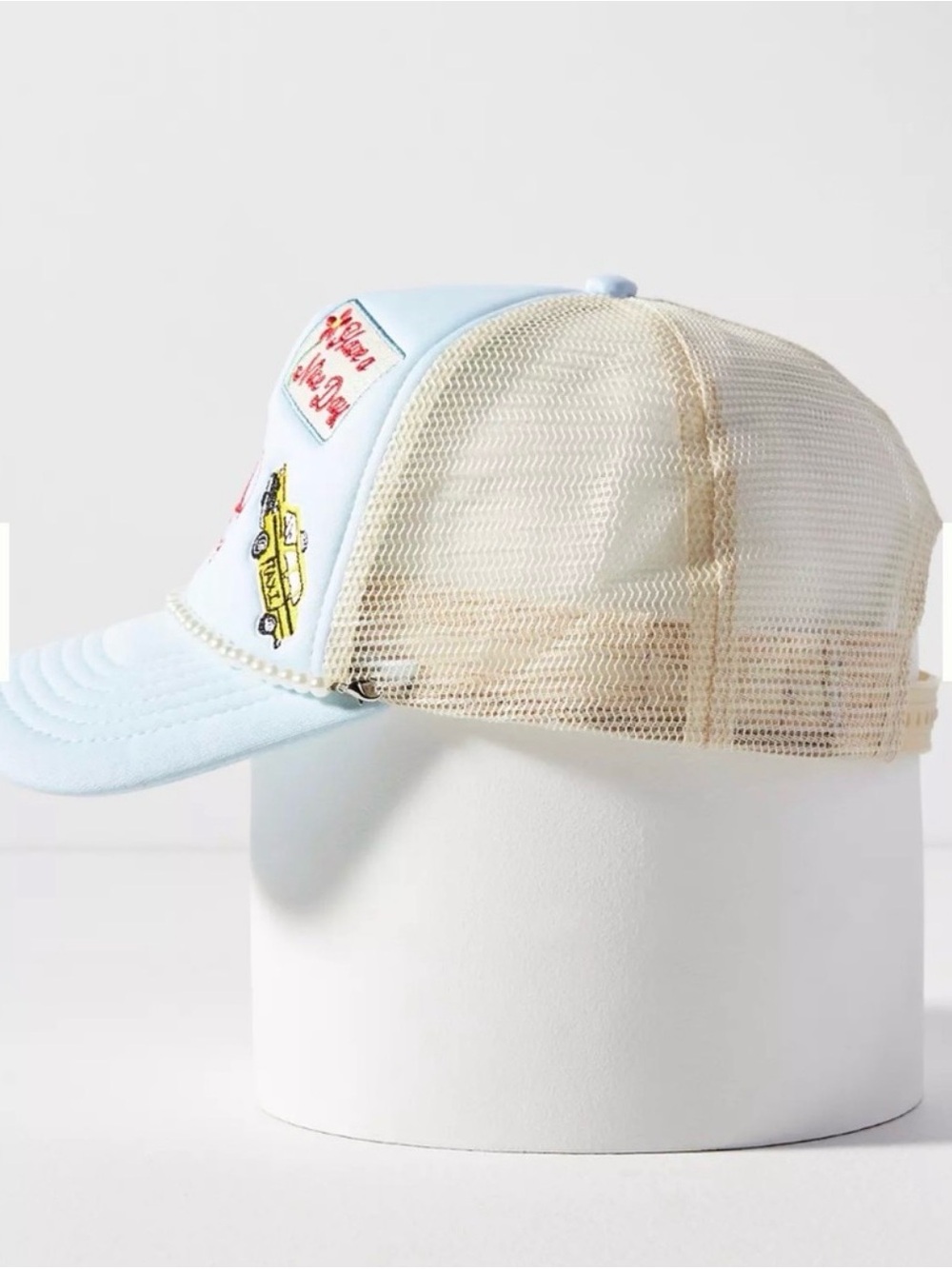 Anthropologie coney Island picnic trucker hat NYC and San Francisco Theme. - Picture 3 of 8